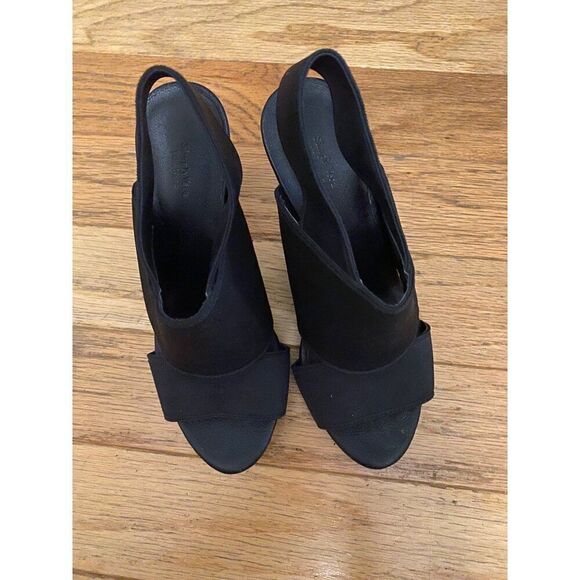 Simply Vera Vera Wang women's Black Open Toe Slingback Heels size 6 - Picture 3 of 10